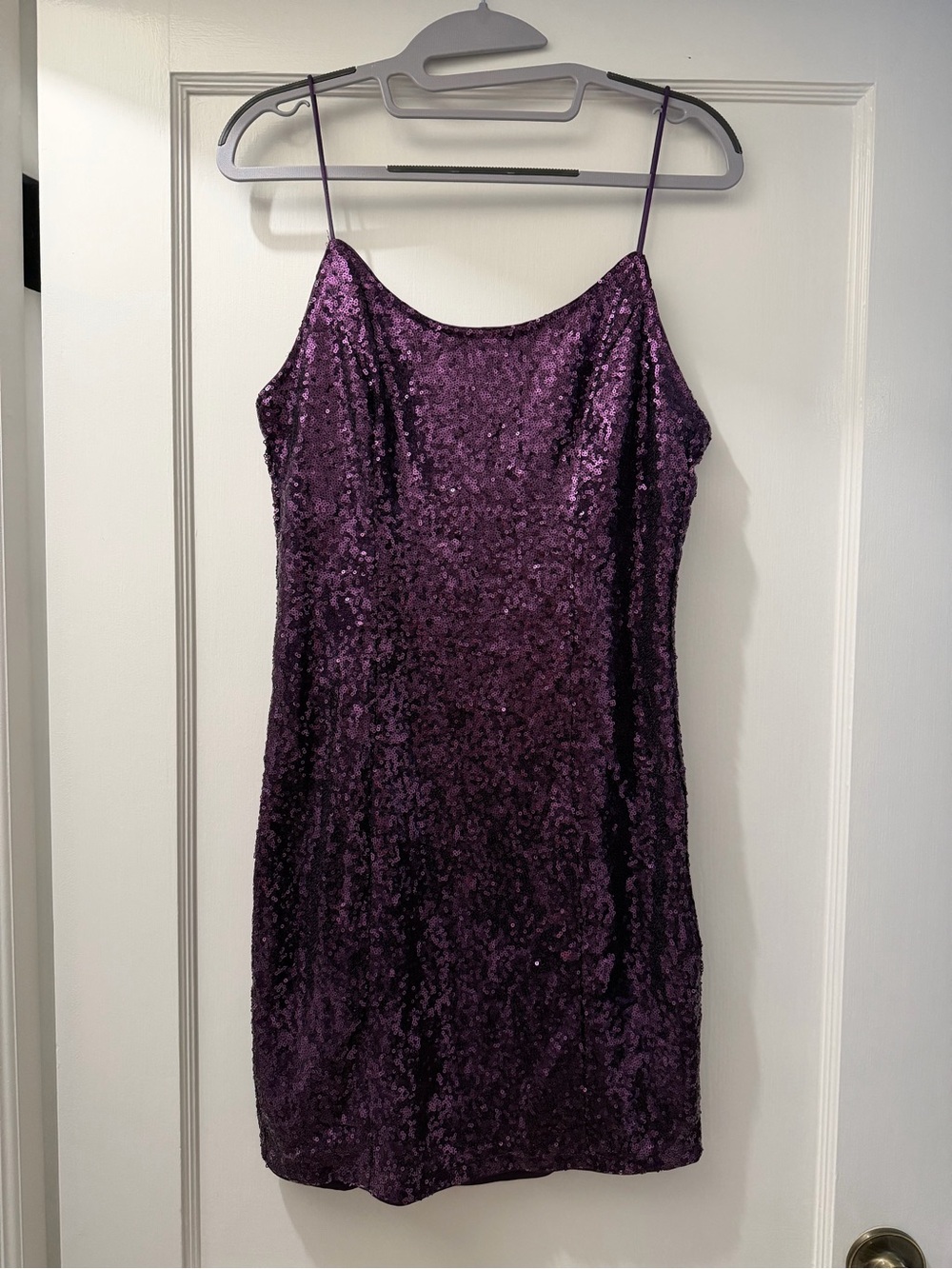 Lulu's Purple Sequin Slip Mini Dress